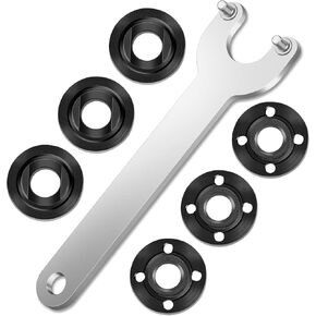 7pcs زاوية طاحونة جوز طاحونة طاحونة طاحونة شفة ، 5/8-11 شفة الجوز القفل المعدني ، متوافق مع ديوالت ، ميلووكي ، ماكيتا ، Metabo ، Bosch ، Ryobi ، Black & Decker 4.5 "5" أجزاء مطحنة
