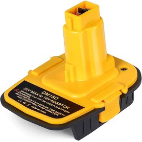 1 حزمة محول بطارية DM18D مع منفذ USB-تحويل متوافق مع Dewalt 20V أو متوافق مع بطارية MIL-Waukee 18V LI-ION للعمل مع 18 فولت أدوات الطاقة