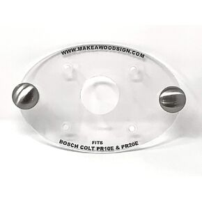 Dave's - Palm Router Acrylic Base Plate Compatible With Bosch PR20E 1.0 HP (4 Screw Holes) Made in America