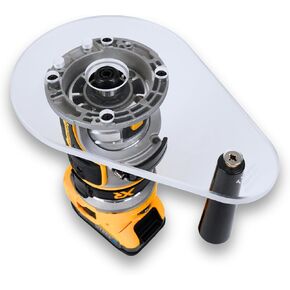 TrimFit Pro 6"x9" Router Base Plate for DeWalt DWP611, DCW600B – Single Grip, 3/8" Clear Acrylic, Pre Drilled Router Accessory for Woodworking, Made In USA