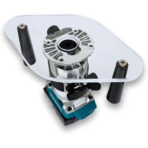 TrimFit Pro 6"x10" Dual Grip Router Base Plate for Makita RT0701C, XTR01Z – Pre-Drilled, 3/8" Clear Acrylic, Compact Router Accessory for Woodworking, USA Made
