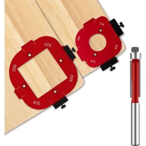 Router Templates and Jigs for Woodworking,Guides and Edge Guide for Precision Routing,Router Tool,Corner Radius Templates for Routers R10/R15/R20/R25/R30/R35/R40/R50