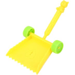 Kids Bright Color Sliding Wheel Kids Beach Shovel ABS Plastic for Digging Sand Snow (Yellow)