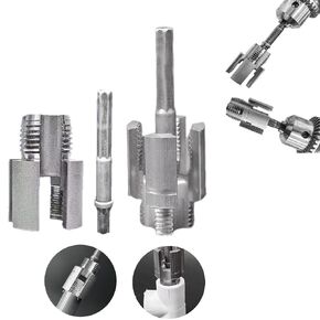 Pipe Thread Cutting Tool, 2025 Pipe Threading Tool for Internal & External PVC Plastic Pipes 1/2" 3/4" Tap Set Compatible with Electric Drill Pipe Threader Rethreading Kit