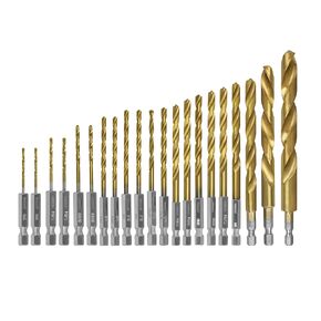 DW1361 Titanium Nitride Coated Drill Bit Set for DEWALT 21 Pcs