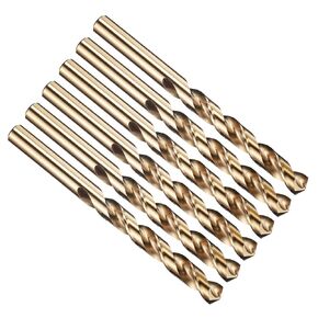 Patikil 7/16 "Drill Bit ، Jobber Straight Shank M2 الصلب عالي السرعة 135 درجة الذهب للمعادن الصلبة الفولاذ المقاوم للصدأ - 6 عبوة