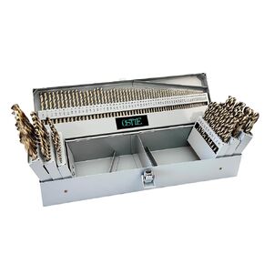 Cobalt Drill Bit Set, 115PCS M35 HSS Twist Drill Bits for Hardened Metal Aluminum Stainless Steel Iron Wood Plastic, with Metal Drill Index Storage Box