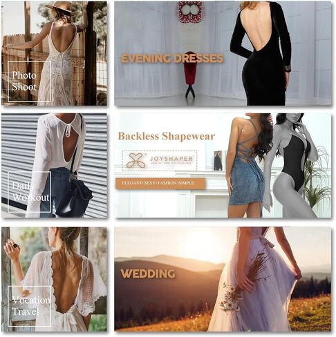 JOYSHAPER Women Plunge Backless Body shaper Bra Bodysuit Seamless Low back Thong Shapewear for Backless Dress in Saudi Arabia