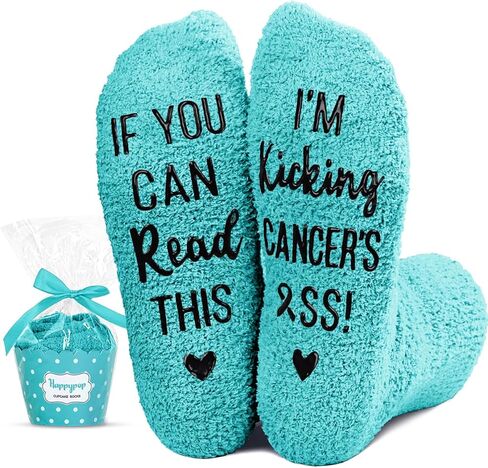 HAPPYPOP Breast Cancer Socks For Women Breast Cancer Awarness Socks Chemo Socks, Breast Cancer Gifts Chemo Gifts Breast Cancer Awareness Gifts in Saudi Arabia