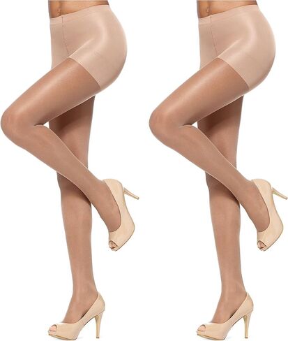 HUE Women's Fishnet Tights with Control Top, Black - 2 Pair Pack, 2 in Saudi Arabia