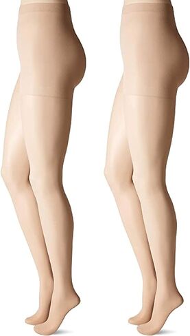 HUE Women's Fishnet Tights with Control Top, Black - 2 Pair Pack, 2 in Saudi Arabia