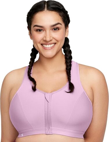 Glamorise Women's Plus Size Zip Up Front-Close Sports Bra Wirefree #9266 in Kuwait
