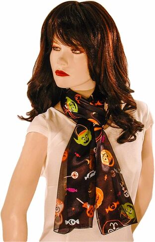 Evening Elegance Fun Halloween Scarves Purple - W534PU in Saudi Arabia