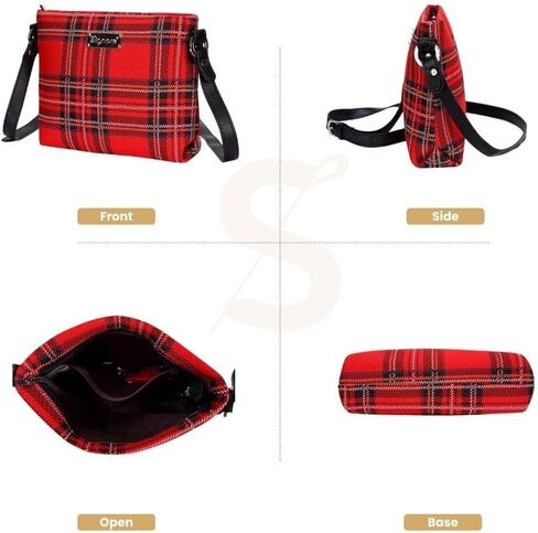 Signare Tapestry Crossbody Bag Shoulder Purse for Women In Red Royal Stewart Tartan Design (XB02-RSTT) in Saudi Arabia