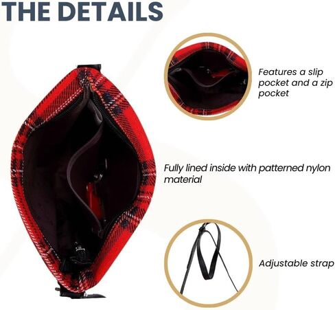Signare Tapestry Crossbody Bag Shoulder Purse for Women In Red Royal Stewart Tartan Design (XB02-RSTT) in Saudi Arabia