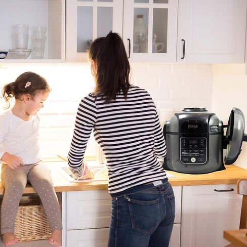 The Steam Boss - مسند الغطاء والملعقة | الملحقات المتوافقة مع مقلاة الهواء لطباخ الضغط Ninja Foodi | مقاس جديد يناسب الفولاذ المقاوم للصدأ الفاخر ومقبض Ninja Foodi الأصلي in Kuwait