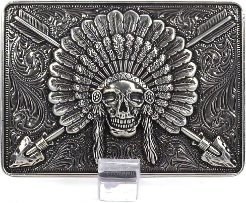 ARIAT Men's Rectangle Chief Skull Buckle in Saudi Arabia