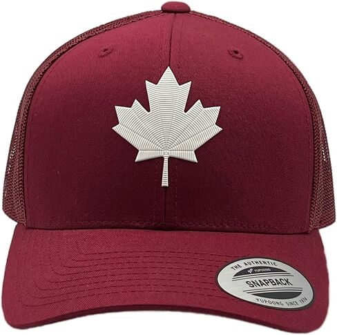 TP THE PRIDE Canada Hat Premium 3D Patch Trucker Hat, Snapback Cap Handmade in USA with Imported Goods (CA6606BK-BlackMaple) in Saudi Arabia