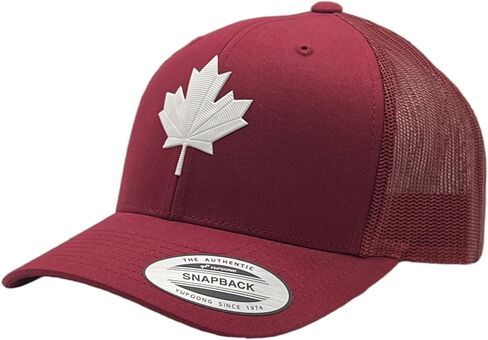 TP THE PRIDE Canada Hat Premium 3D Patch Trucker Hat, Snapback Cap Handmade in USA with Imported Goods (CA6606BK-BlackMaple) in Saudi Arabia