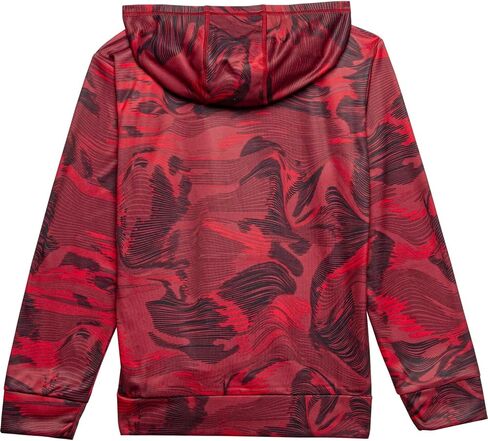 بلوفر بغطاء رأس مموه سائل مطبوع بالكامل من adidas للأولاد (للأطفال الكبار) أسود MD (10-12 طفل كبير) in Kuwait