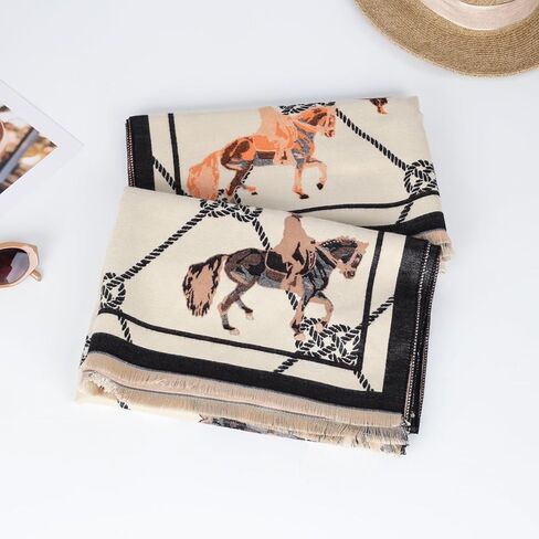 وشاح بطانية شتوية من EXTREE للنساء من الباشمينا شال حريري لفستان السهرة - رأس بونشو نسائي مفتوح من الأمام in Kuwait