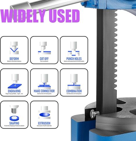 Manual Arbor Press, 2 Ton Manual Arbor Press, 8.5" Maximum Height, 57 lbs Weight Cast Iron Heavy-duty Manual Desktop Arbor Press, Precision Hand Press for Stamping, Bending, Stretching, (Blue) in Kuwait