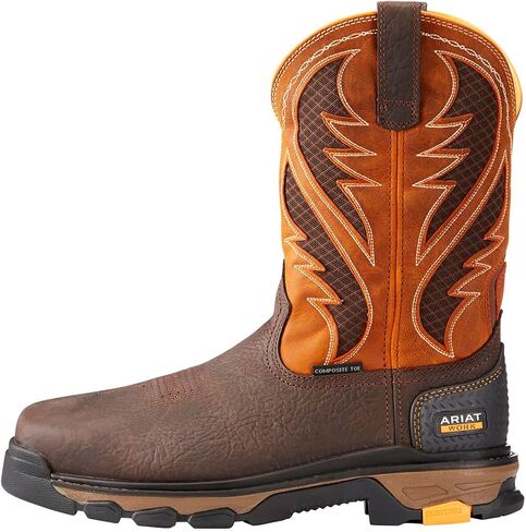 Ariat Mens Intrepid VentTEK Composite Toe Work Boot Bruin Brown/Sassy Orange 13 Wide in Saudi Arabia