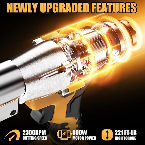 Cordless Sheet Metal Cutter Brushless for De-walt 20v Max Battery(Tool Only), Metal Shears 360 Degree Pivoting Head, Electric Metal Scissors for for Cutting Stainless Sheet, Metal, Iron, 221 Ft-Lbs in Saudi Arabia