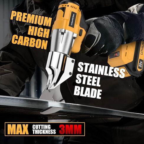 Cordless Sheet Metal Cutter Brushless for De-walt 20v Max Battery(Tool Only), Metal Shears 360 Degree Pivoting Head, Electric Metal Scissors for for Cutting Stainless Sheet, Metal, Iron, 221 Ft-Lbs in Saudi Arabia