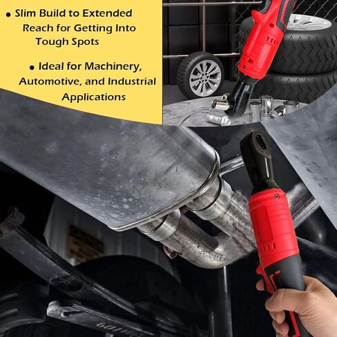 Cordless Ratchet Wrench 3/8" Compatible with Mil-waukee 18V Battery,500RPM Brushless High Speed Electric Ratchet Wrench,75 Ft-lbs Power Wrench Ratchet,7 Sockets, 1/4" Adapter, 3" Extension Bar in Saudi Arabia
