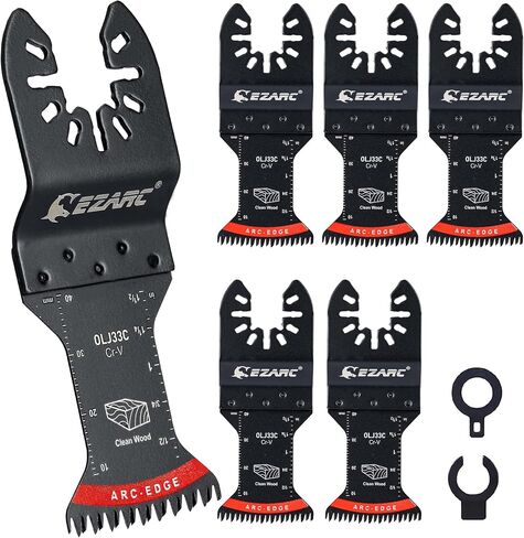 EZARC Japanese Tooth Oscillating Saw Blade, 5 PCS Arc Edge Oscillating Multitool Blades Clean Cut for Wood, Plastic in Saudi Arabia