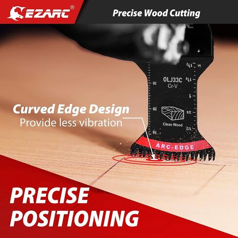 EZARC Japanese Tooth Oscillating Saw Blade, 5 PCS Arc Edge Oscillating Multitool Blades Clean Cut for Wood, Plastic in Saudi Arabia
