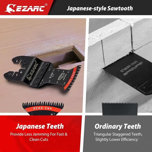 EZARC Japanese Tooth Oscillating Saw Blade, 5 PCS Arc Edge Oscillating Multitool Blades Clean Cut for Wood, Plastic in Saudi Arabia