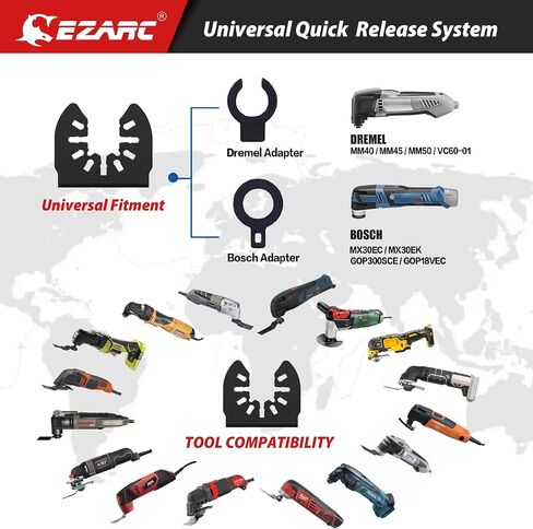EZARC Japanese Tooth Oscillating Saw Blade, 5 PCS Arc Edge Oscillating Multitool Blades Clean Cut for Wood, Plastic in Saudi Arabia