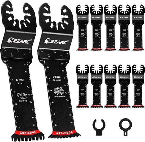 EZARC Japanese Tooth Oscillating Saw Blade, 5 PCS Arc Edge Oscillating Multitool Blades Clean Cut for Wood, Plastic in Saudi Arabia