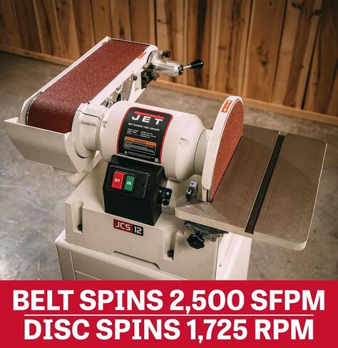 JET Benchtop 6" x 48" Belt & 12" Disc Sander, 1-1/2 HP, 115/230V 1Ph (JSG-6DC) in Saudi Arabia