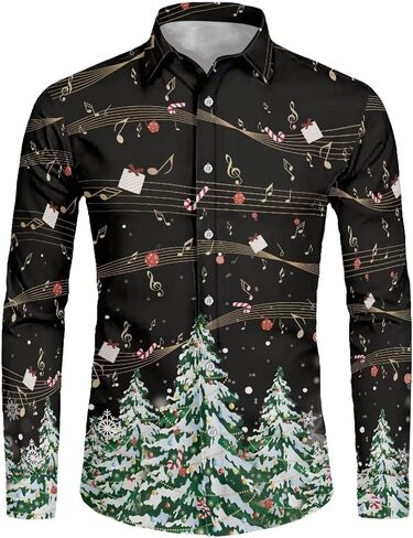 Biyejit Men's Muscle Fit Dress Shirts Wrinkle-Free Long Sleeve Casual Button Down Shirt Size XS-6XL in Saudi Arabia
