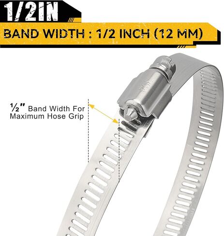 4 Pack 4 Inch Hose Clamps, 304 Stainless Steel Quick-Screw Dryer Vent Clamp, Adjustable 3.5″ to 4.5″ Worm Gear Hose Clamps for Automotive, Dust Collection in Saudi Arabia