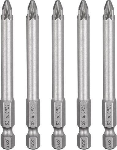 Harfington 5pcs pz1 but screwdriver بت 1/4 "سداسي سداس 75 مم/3" الطول فيليبس مغناطيسي مخزنة السداسي S2 برغي الصلب in Kuwait
