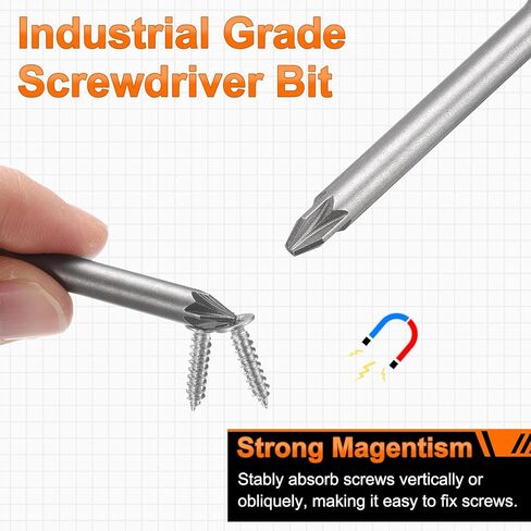 Harfington 5pcs pz1 but screwdriver بت 1/4 "سداسي سداس 75 مم/3" الطول فيليبس مغناطيسي مخزنة السداسي S2 برغي الصلب in Kuwait