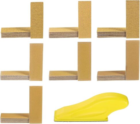 Harfington 40pcs تفاصيل مجموعة ورق ساندر مجموعة 80/120/180/240/320/400/600/800 فليتس in Saudi Arabia