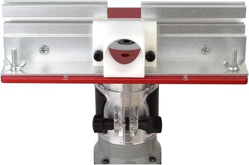 Router Table Insert Plate, Multifunctional Trimming Engraving Table, Aluminium Insert Plate for Table Woodworking Benches Router Flip Plate with Miter Gauge Guide (Red) in Kuwait
