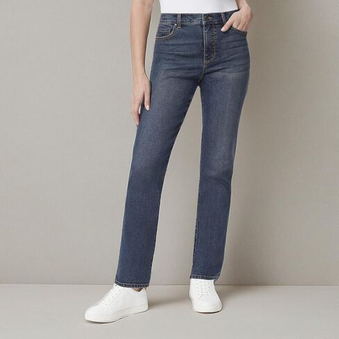 Gloria Vanderbilt Women's Amanda Classic High Rise Tapered Jean, Persimmon, 12 Petite in Saudi Arabia