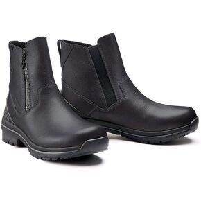 Kerrits Woodstock Waterproof Barn Boot – Durable Leather Women's Barn Work Boots, Wide Footbed, Front Zip, 1" Heel