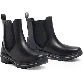 Kerrits Coachella Pull On Waterproof Barn Boot – Easy Care, Slip-On Leather Barn Work Boots, Wide Footbed, 1" Heel