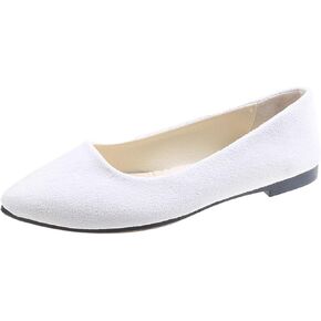 Womens Loafers Comfortable Dressy Wide Width Slip On Flat Shoes Women Casual Work Pointed Toe Office Driving Shoes