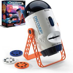 Discovery 1423000801 Mindblown 1423000801-Planetarium projector-2-in-1 مع النجوم والكواكب للأطفال من 6 سنوات ، ميتل