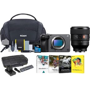 Sony FX3 Full-Frame Cinema Camera with 50mm f/1.2 GM Lens Bundle with (2-Pack) Batteries, Memory Card, 4 Softwares, Bag with Cleaning Kit and Card Reader