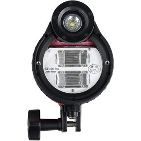 Seafrogs ST-100 Pro 328FT/100M Underwater Photography Strobe Flash Light with Optical Fiber Cable for Sony Olympus Nikon Canon Fujifilm Dive Camera Housing