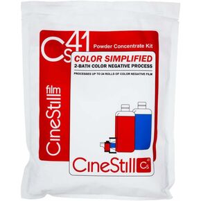 Cinestill CS41 Color Simpliested 2 Bath Powder Kit (24 Rolls ، 800 ISO ، اللون السلبي)
